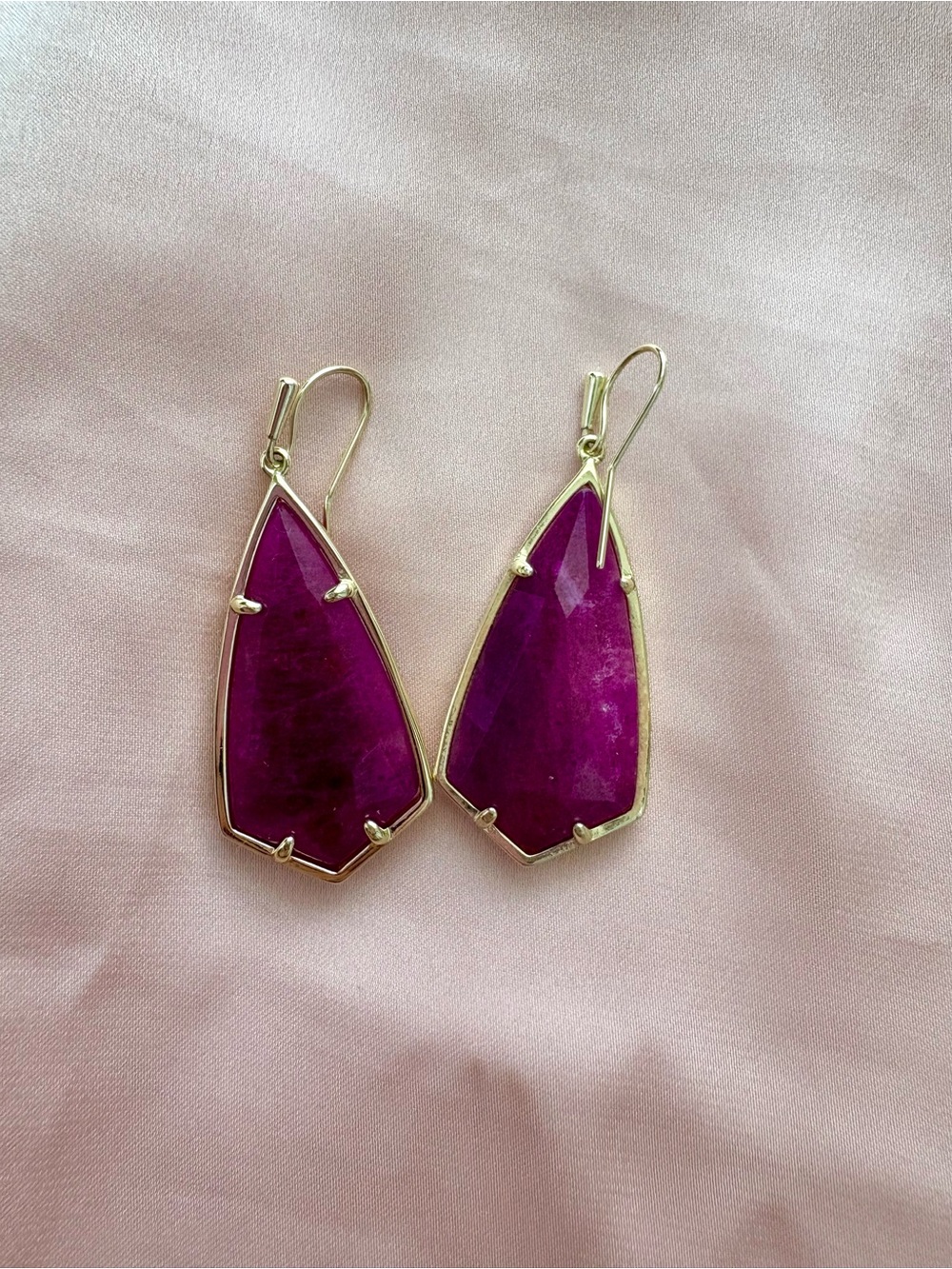 Kendra Scott Purple Jade Drop Earrings